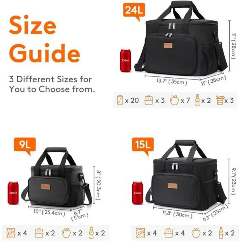 Insulated lunch bag leakproof cooler tote waterproof lunch box for work picnic